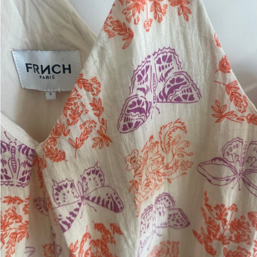 FRNCH Anais Butterfly Print Shift Dress Size Womens Small - Picture 4 of 8